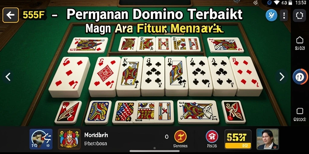 Screenshot gameplay 555F yang menunjukkan suasana dalam permainan Domino.