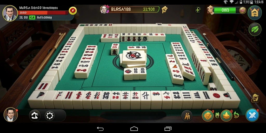 Tampilan menarik dari gameplay Mahjong di BURSA188.