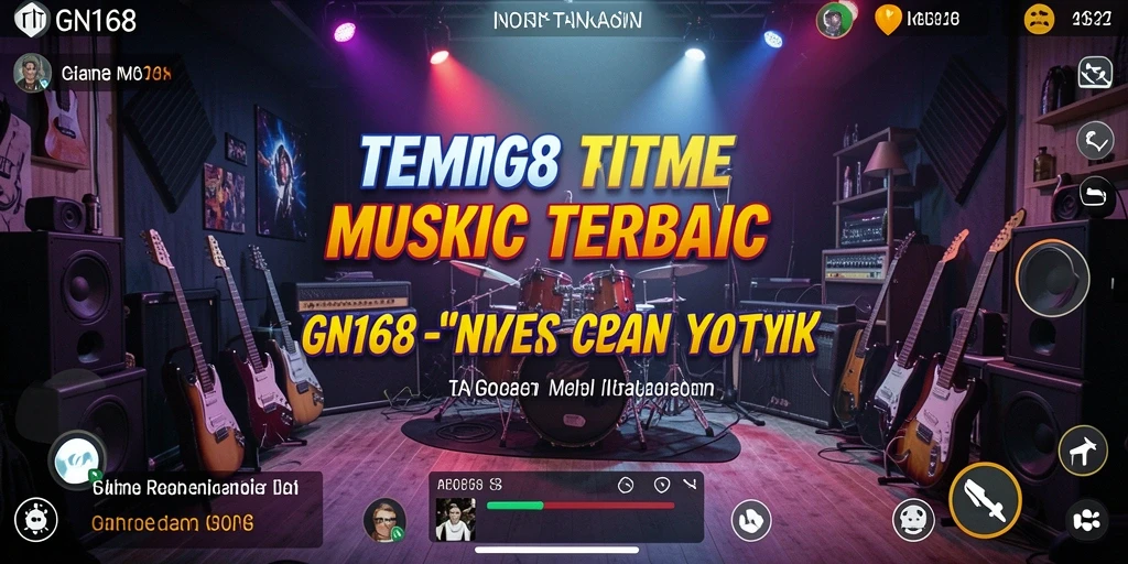 Tampilan screenshot utama GN168 menunjukkan gameplay seru dengan musik yang mengalun.