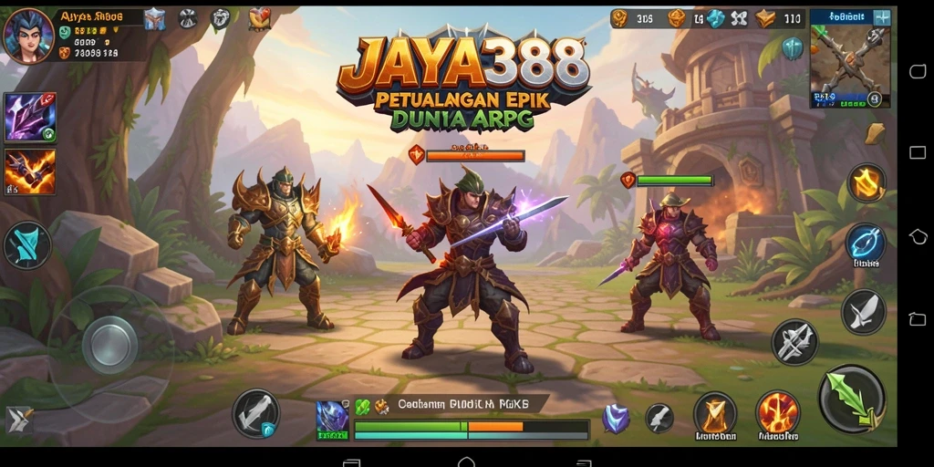 Gameplay JAYA388 menampilkan pertarungan ARPG yang mendebarkan.