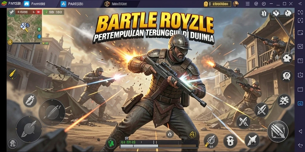 Screenshot gameplay PARIS88 menunjukkan aksi pertempuran yang dinamis dan mendebarkan.