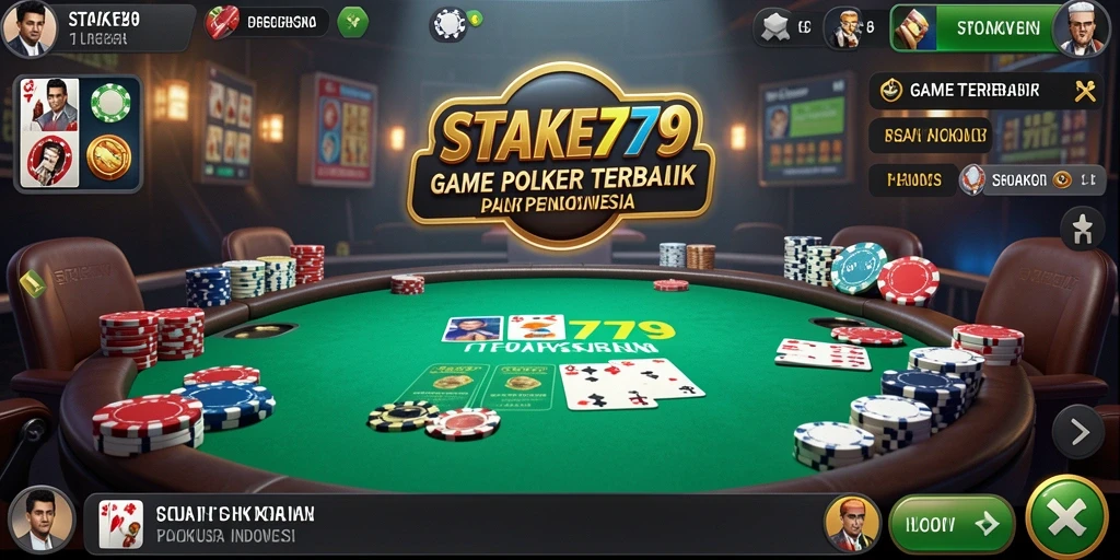 Screenshot gameplay STAKE779 menampilkan suasana poker yang mendebarkan.